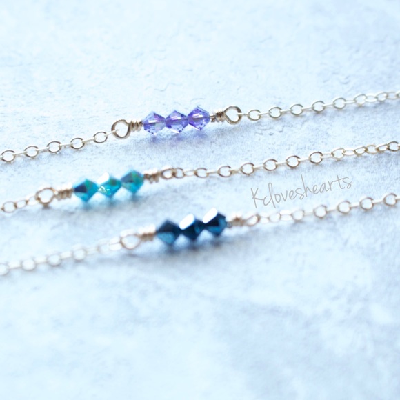 Dainty Triple Swarovski Bicone Choker - Picture 4 of 4